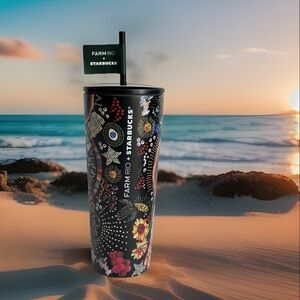 NWT Starbucks 24oz Limited‎ Farm Rio Black Borogoda Cold Cup May 2025 LIMITED